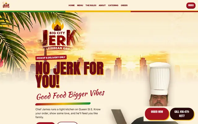 Screenshot of the Big City Jerk v2 demo, desktop